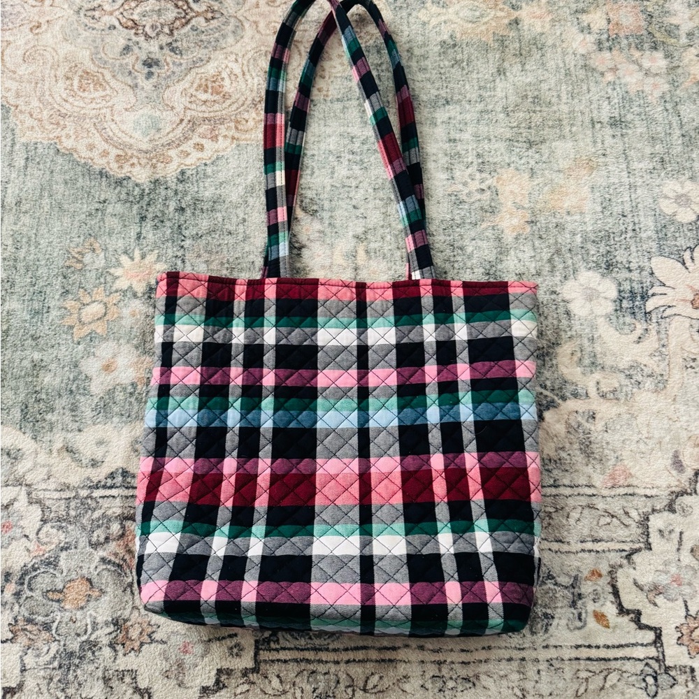 Vera Bradley Ribbon Plaid Tote Bag